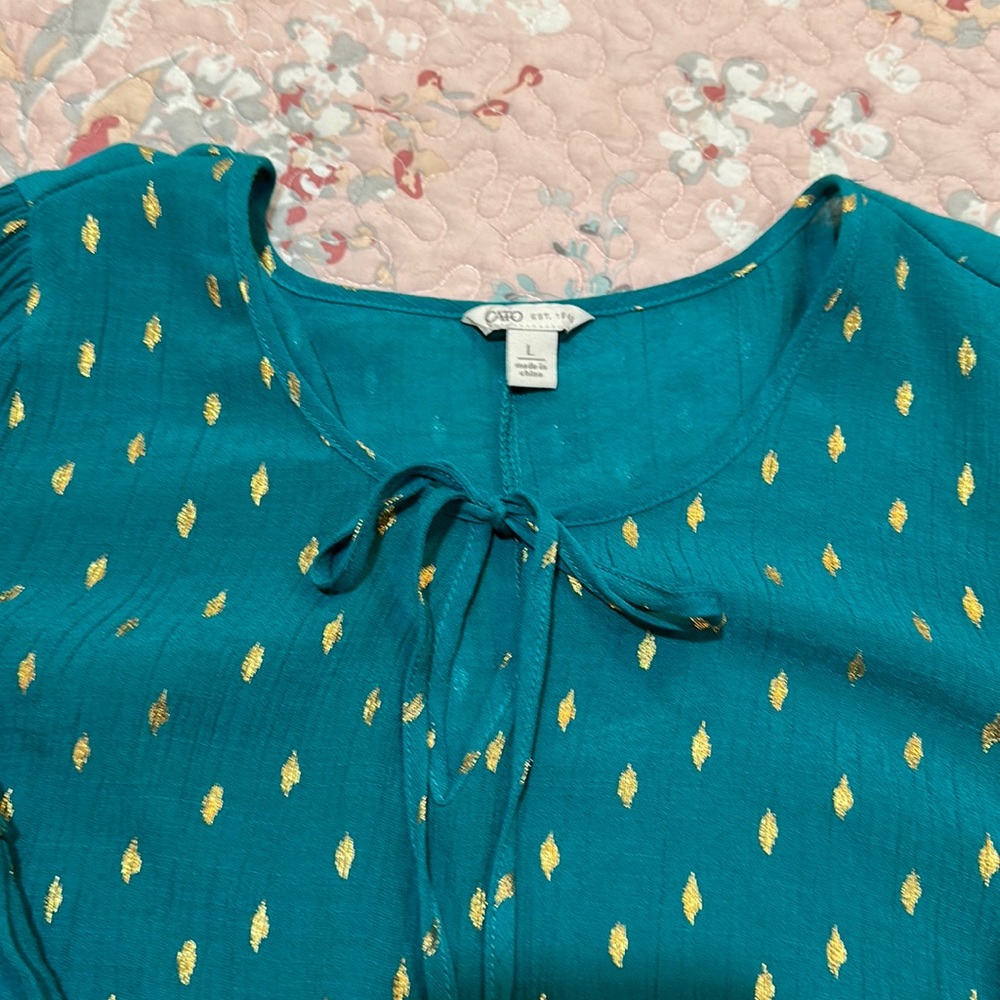 Cato peasant style blouse size Large - Picture 2 of 7